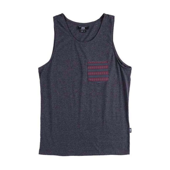 Men's Solid Color Sleeveless Tank Top with Pocket for Everyday Style Size M - Picture 1 of 5